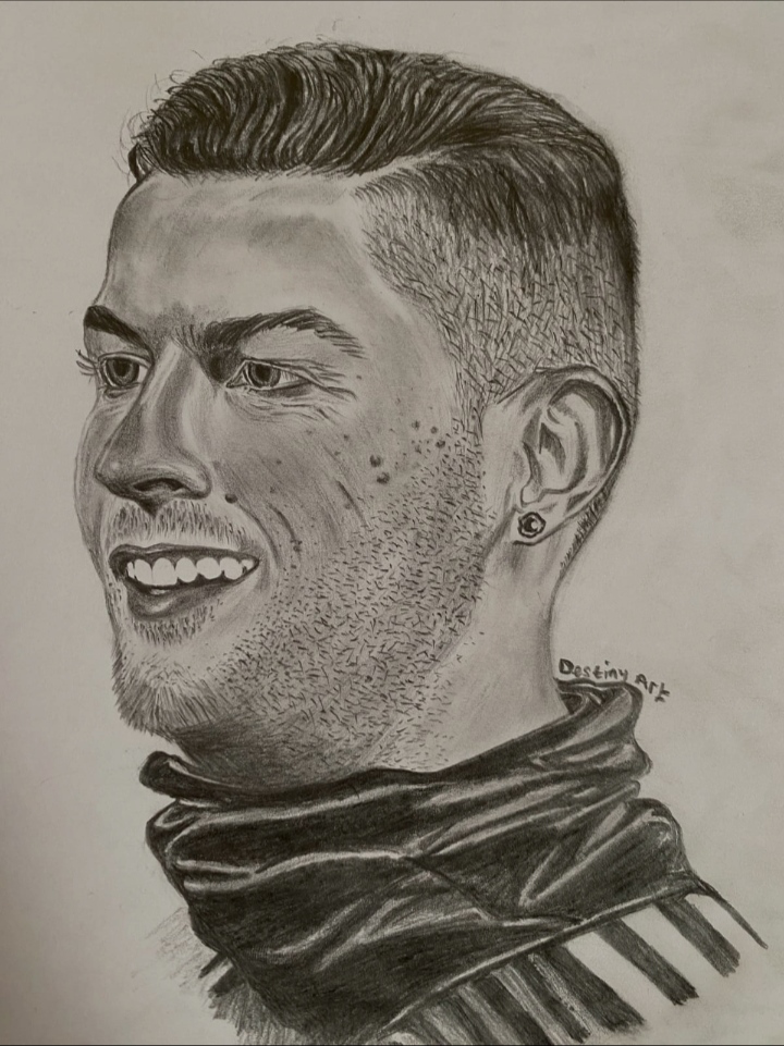 A drawing of Christiano Ronaldo